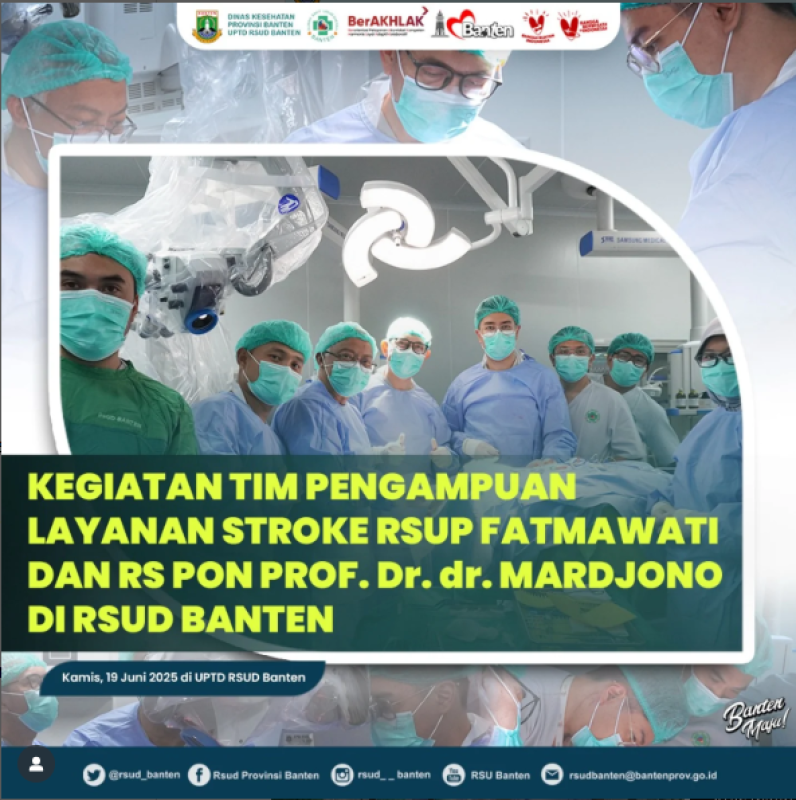 Kegiatan Tim Pengampuan Layanan Stroke RSUP Fatmawati Jakarta dan RS PON Prof. Dr. dr. Mahar Mardjono di RSUD Banten
