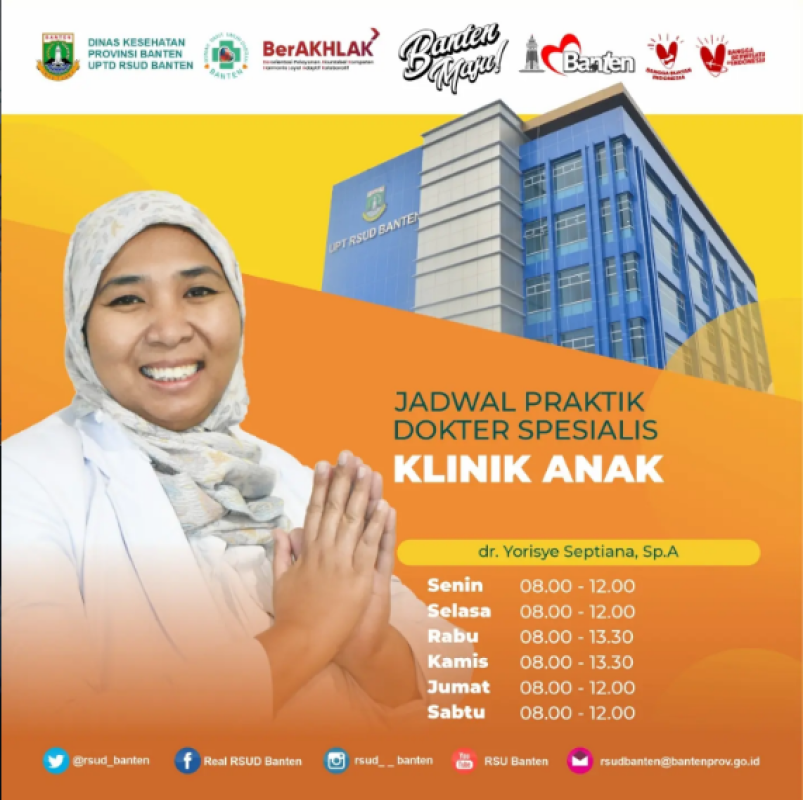 [Info Jadwal Praktik Dokter Spesialis Anak di RSUD Banten]